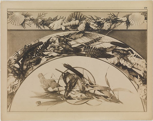 :Friezes and Trophy with attributes of the sea from Festons -16x12"(A3) Poster