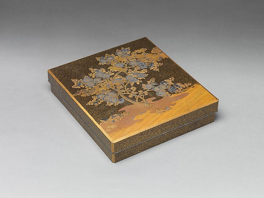 ,Writing Box with Warbler in Plum Tree 18th cent,Classic Ming China Image,16x12"(A3) Poster