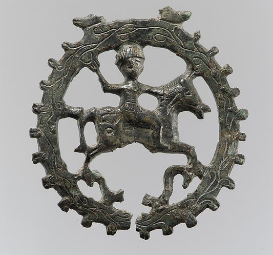 :Harness Pendant with Mounted Horseman 6th century-16x12"(A3) Poster