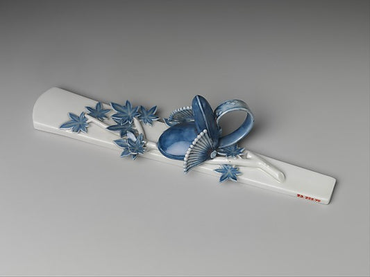 ,Paperweight with Maple Leaves and Bugaku Hat from “Ben,Classic Ming China Image,16x12"(A3) Poster