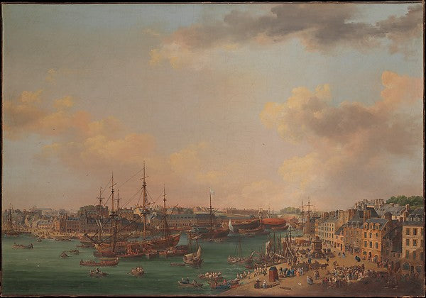 Henri Joseph van Blarenberghe:The Outer Harbor of Brest 1773-16x12"(A3) Poster