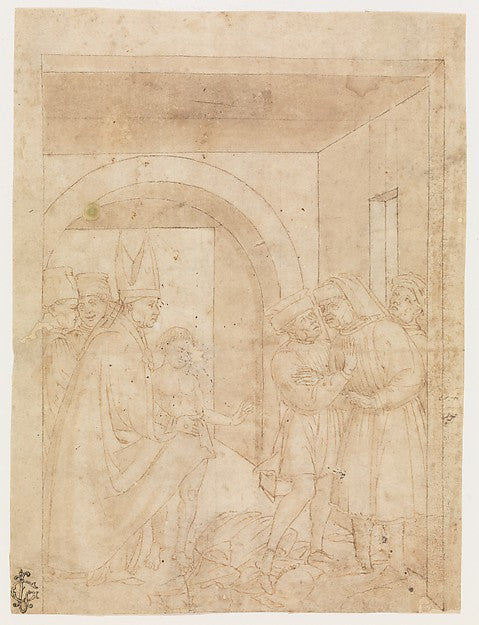 Attributed to Niccolò Solimani:Saint Francis Before the Bish-16x12"(A3) Poster