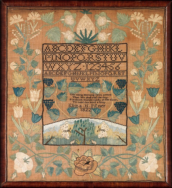 Sampler 1822 Eliza N. Pitner,  Poster Print