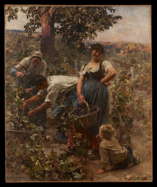 Léon-Augustin Lhermitte:The Grape Harvest 1884-16x12"(A3) Poster