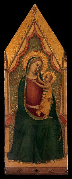 Workshop of Bernardo Daddi c1290–1348 Florence):Madonna and -16x12"(A3) Poster