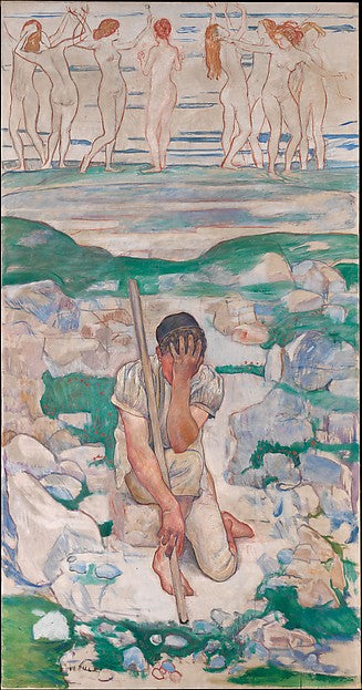 Ferdinand Hodler - The Dream of the Shepherd 1896, Poster Print Wall Art
