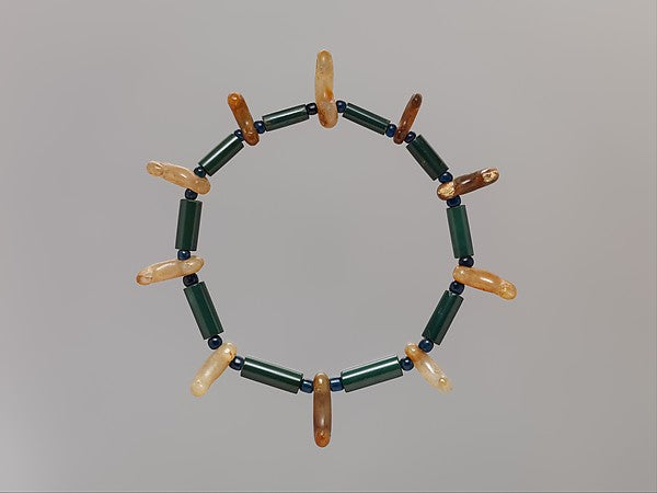 Necklace with Claw-Shaped Beads c7th cent,Classic Ming China Image,  Poster Print Wall Art