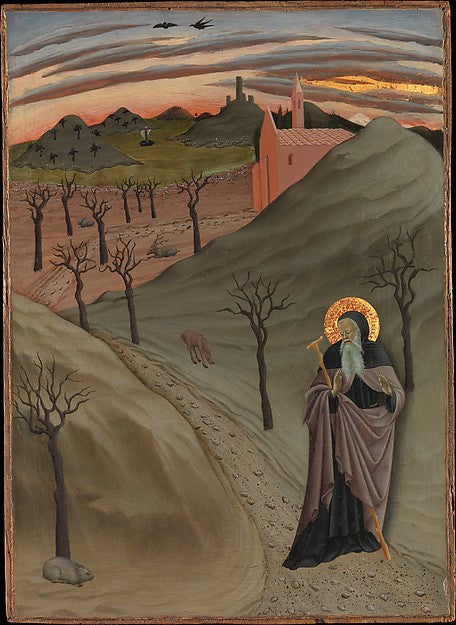 Osservanza Master:Saint Anthony the Abbot in the Wilderness -16x12"(A3) Poster