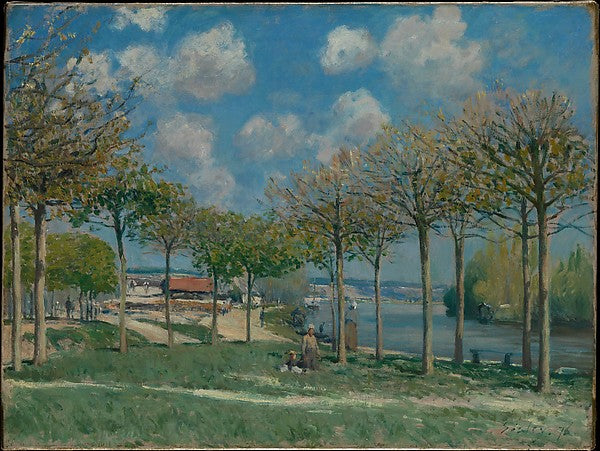 Alfred Sisley:The Seine at Bougival 1876-16x12"(A3) Poster
