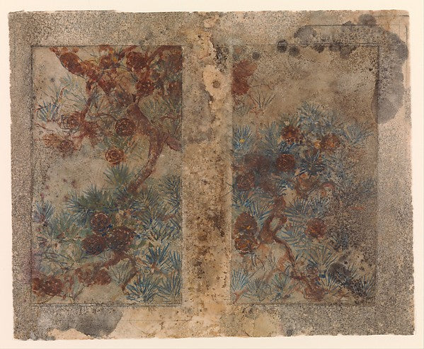Design for double panel late 19th–early 20th cent Possibly Tif,  Poster Print Wall Art