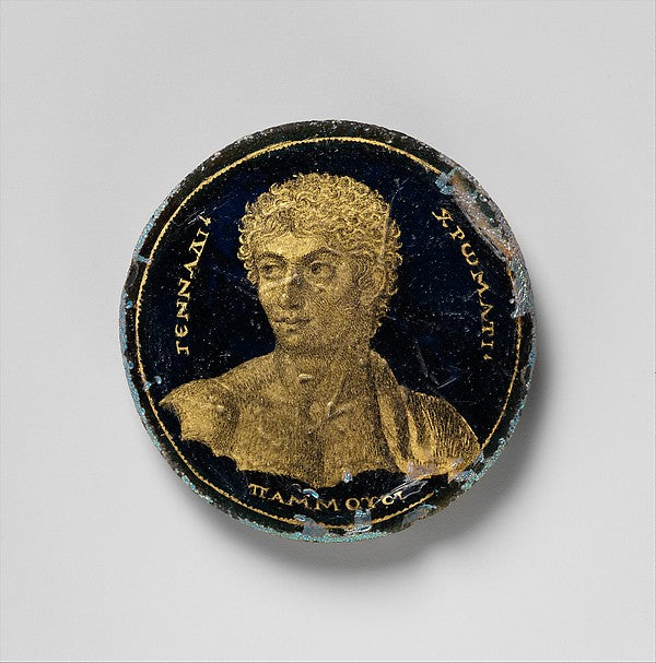 :Medallion with a Portrait of Gennadios 250–300-16x12"(A3) Poster