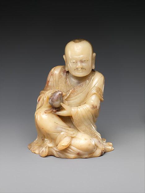Buddhist disciple  or luohan  holding a peach 17th cent,16x12"(A3)Poster