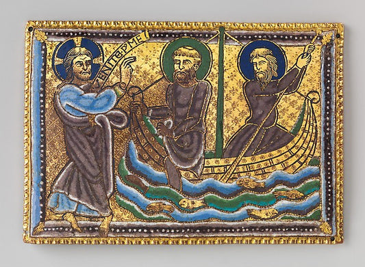 :Plaque with the Calling of Saints Peter and Andrew c1160–80-16x12"(A3) Poster
