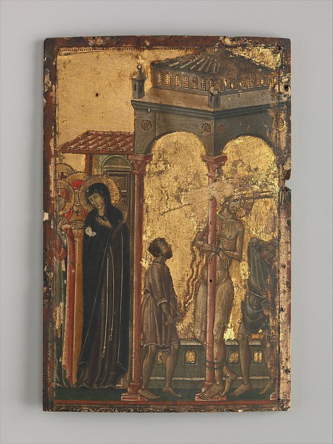 Master of Forlì:The Flagellation first half 14th century-16x12"(A3) Poster