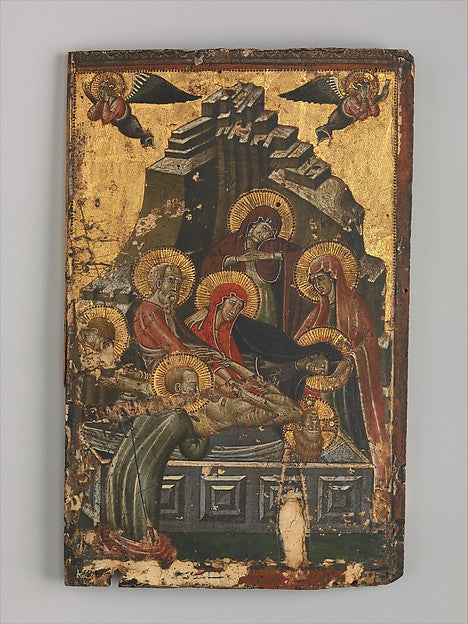 Master of Forlì:The Entombment first half 14th century-16x12"(A3) Poster