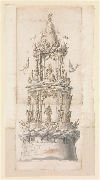 Design for a Temporary Structure for a Festival Celebration 17,  Poster Print