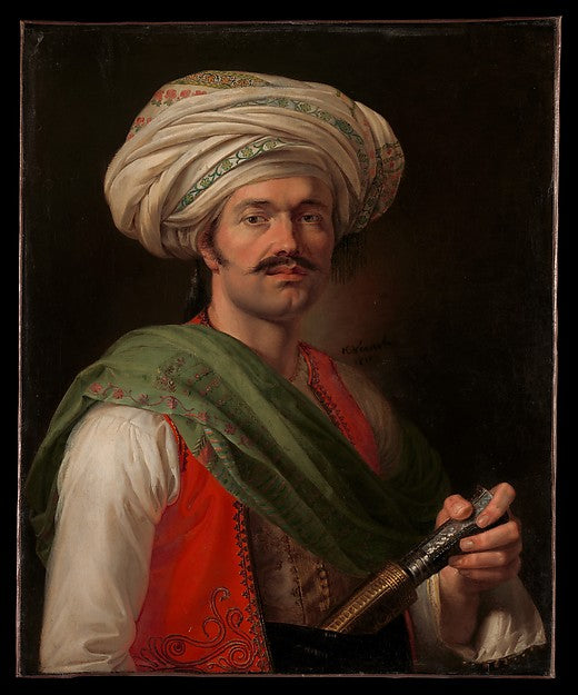 Horace Vernet:Portrait of a Mameluke Said to Be Roustam Raza-16x12"(A3) Poster