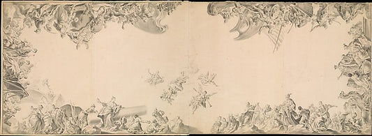 Design for a Ceiling:  The Four Parts of the World 1725-Giovan,16x12"(A3) Poster
