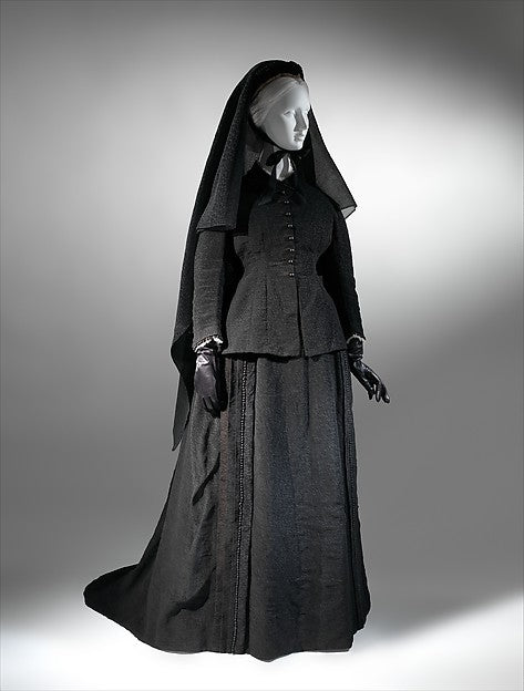 Mourning dress c1874,16x12"(A3)Poster