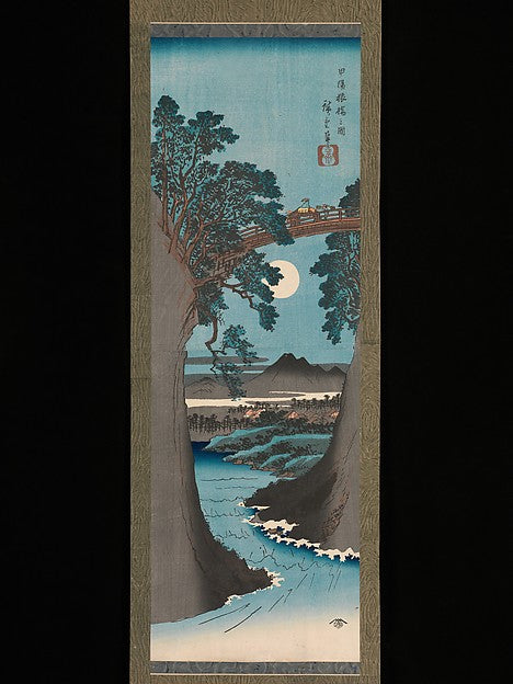 ,The Monkey Bridge in Kai Province c1841–42-Utagawa H,16x12"(A3) Poster