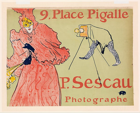 The Photographer Sescau  1894-Henri de Toulouse-Lautrec,16x12"(A3) Poster