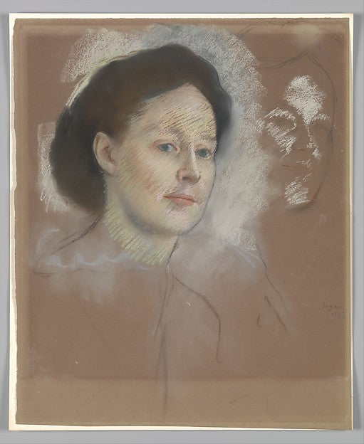 Edgar Degas:The Artist's Cousin Probably Mrs. William Bell 1-16x12