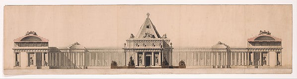 Elevation of a Monument n.d.-Attributed to Jean Jacques Huvé,  Poster Print Wall Art