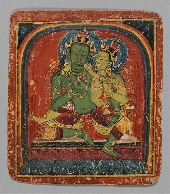 Initiation Card  -  Vajrapani early 15th cent,  Poster Print Wall Art