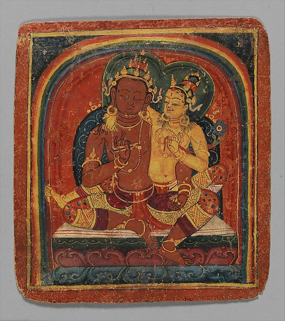 Initiation Card  -  Nirvana Vishkambhin early 15th cent,  Poster Print Wall Art