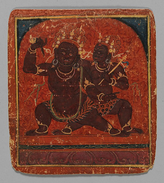 Initiation Card  -  Yama early 15th cent,  Poster Print Wall Art