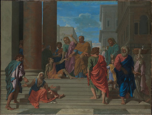 Nicolas Poussin:Saints Peter and John Healing the Lame Man 1-16x12"(A3) Poster