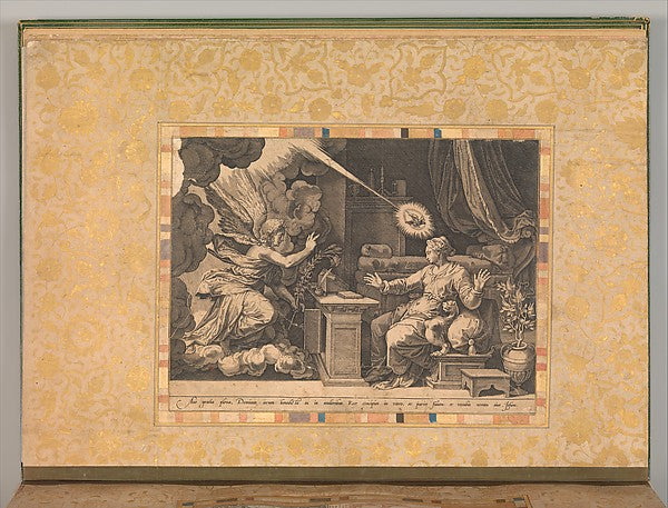 :"The Annunciation" Folio from the Bellini Album c1600-16x12"(A3) Poster