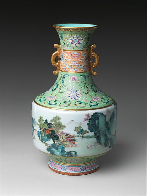 Vase with Landscape Scene late 18th–early 19th cent,  Poster Print Wall Art