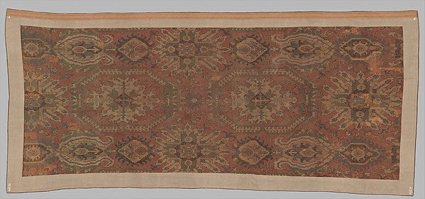 :Carpet with Geometricized Floral Design late 18th century-16x12"(A3) Poster