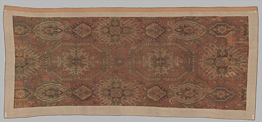 :Carpet with Geometricized Floral Design late 18th century-16x12"(A3) Poster