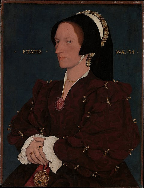 Workshop of Hans Holbein the Younger:Lady Lee early 1540s-16x12"(A3) Poster