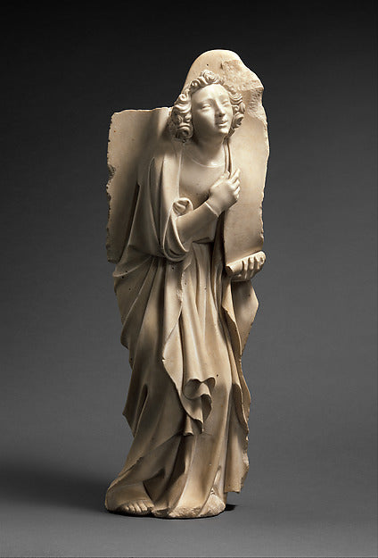 Attributed to Jean de Liège:Angel of the Annunciation c1370–-16x12