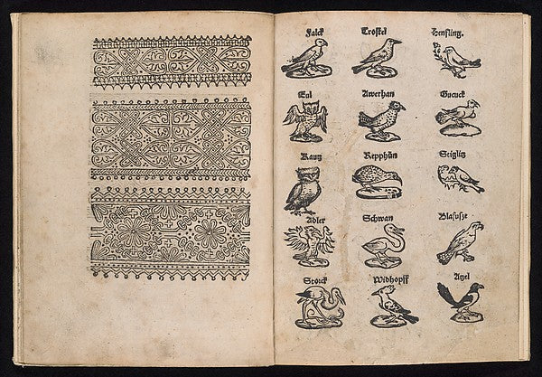 Modelbuch aller Art Nehens vn Stickens 1535-,  Poster Print Wall Art