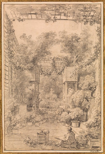 Jean Honoré Fragonard:The Draftsman 1770s-16x12"(A3) Poster