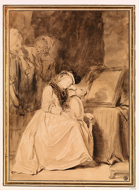 Jean Honoré Fragonard:The Dreamer late 1770s-16x12"(A3) Poster