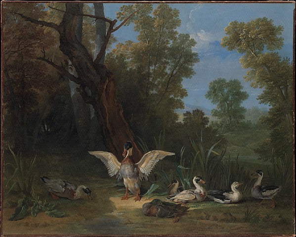 Jean-Baptiste Oudry:Ducks Resting in Sunshine 1753-16x12"(A3) Poster