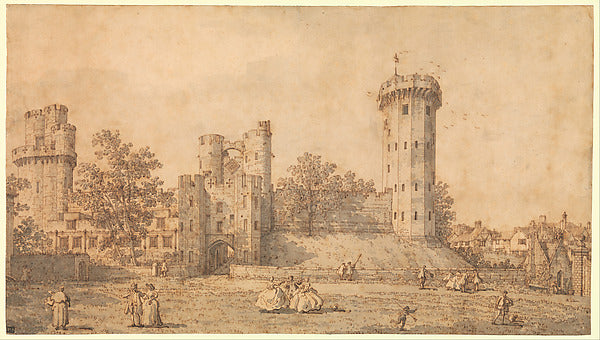 Canaletto:Warwick Castle: The East Front 1752-16x12"(A3) Poster