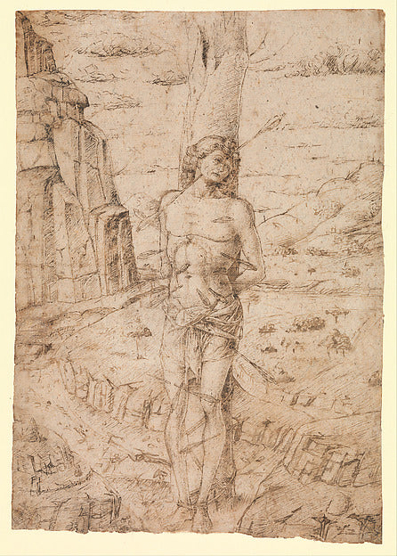Ferrara:Saint Sebastian in a Landscape late 15th century-16x12"(A3) Poster