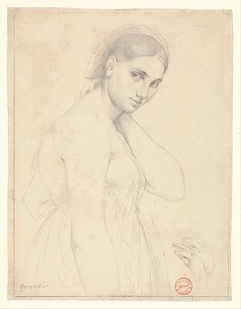 Jean Auguste Dominique Ingres:Study for "Raphael and the For-16x12"(A3) Poster