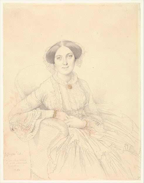 Jean Auguste Dominique Ingres:Madame Félix Gallois 1852-16x12"(A3) Poster