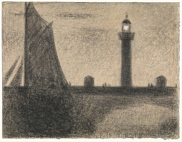 Georges Seurat:The Lighthouse at Honfleur 1886-16x12"(A3) Poster