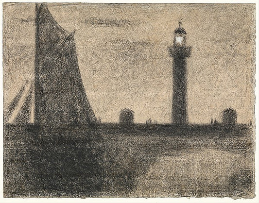 Georges Seurat:The Lighthouse at Honfleur 1886-16x12"(A3) Poster