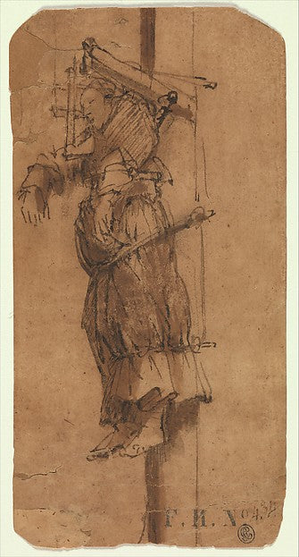 Rembrandt:Elsje Christiaens Hanging on a Gibbet 1664-16x12"(A3) Poster