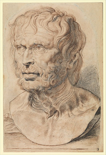 Peter Paul Rubens , and Assistant:Bust of Pseudo-Seneca 1600-16x12"(A3) Poster