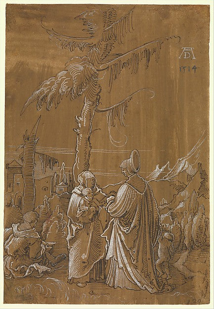 Follower of Albrecht Altdorfer:The Holy Family with Saint El-16x12"(A3) Poster